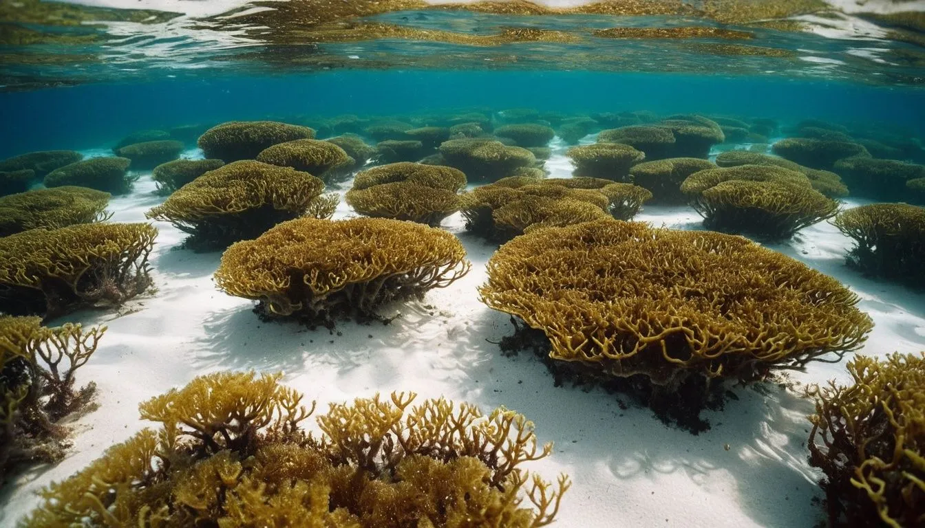 A sea moss (Irish Moss) farm growing sea moss.